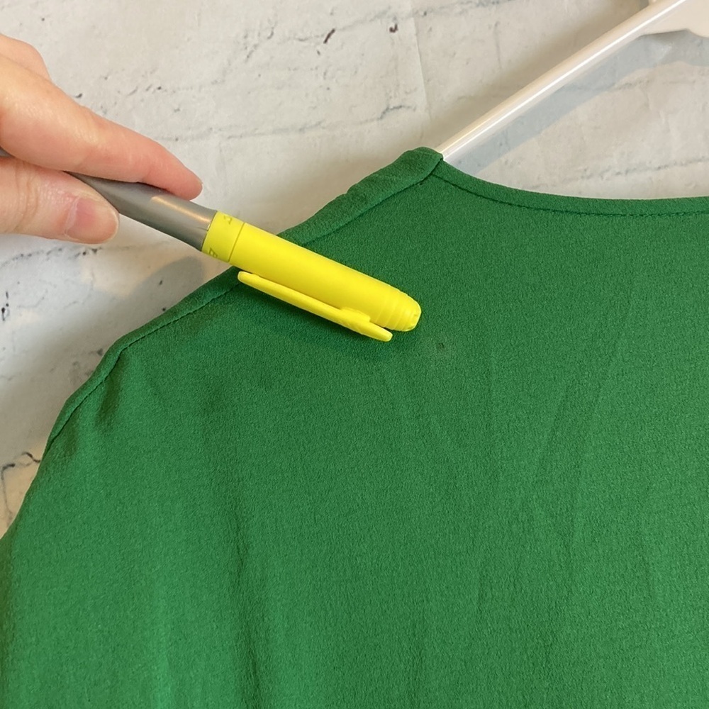 Diane Von Furstenberg Silk Reara Dress 8 Kelly Green Sleeveless Cowl Neck Luxury - Picture 11 of 16